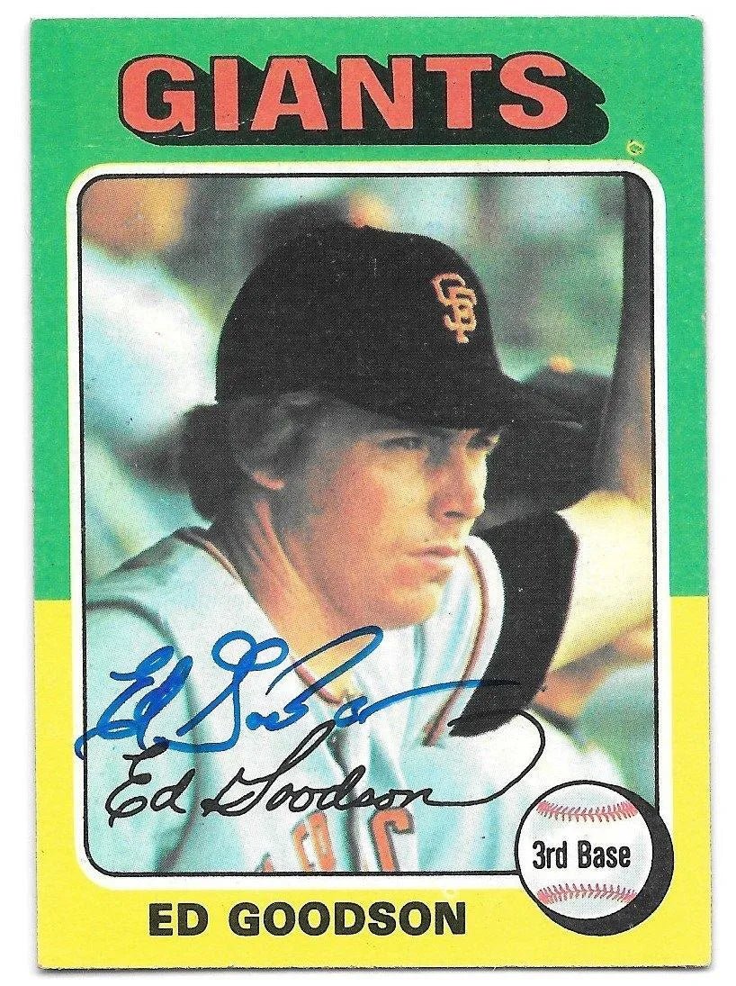 Ed Goodson Signed 1975 Topps Baseball Card - San Francisco Giants