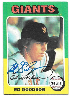 Ed Goodson Signed 1975 Topps Baseball Card - San Francisco Giants