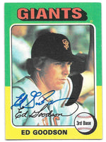 Ed Goodson Signed 1975 Topps Baseball Card - San Francisco Giants - PastPros