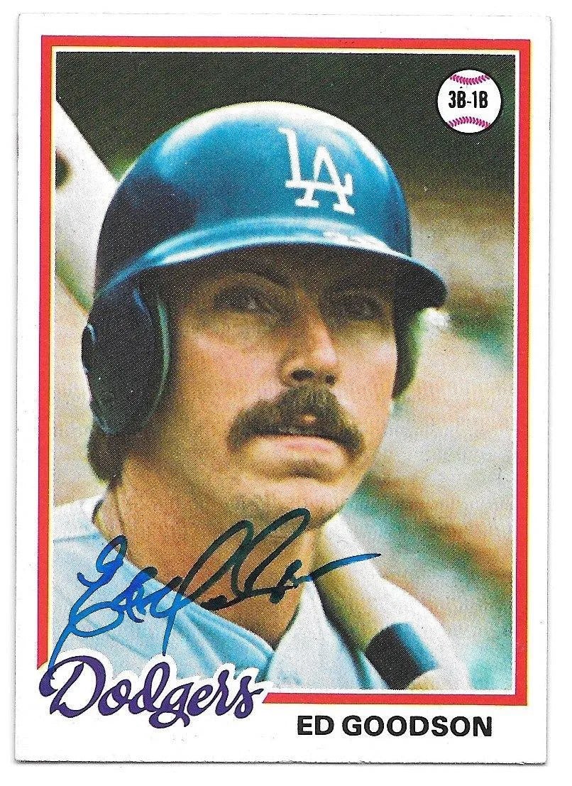 Ed Goodson Signed 1978 Topps Baseball Card - Los Angeles Dodgers