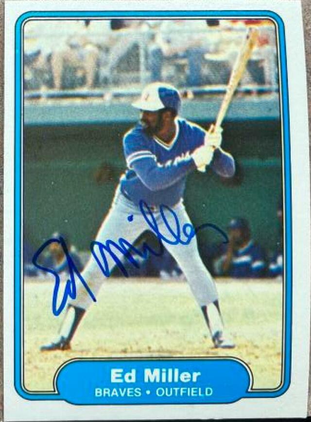 Ed Miller 1982 Fleer Baseball Card - Atlanta Braves - PastPros