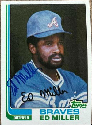 Ed Miller 1982 Topps Baseball Card - Atlanta Braves