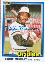 Eddie Murray Signed 1981 Donruss Baseball Card - Baltimore Orioles - PastPros