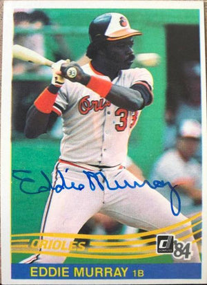 Eddie Murray Signed 1984 Donruss Baseball Card - Baltimore Orioles - PastPros