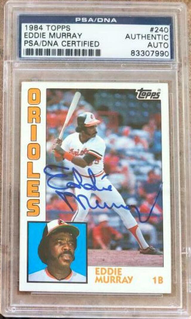 Eddie Murray Signed 1984 Topps Baseball Card - Baltimore Orioles - PSA/DNA - PastPros