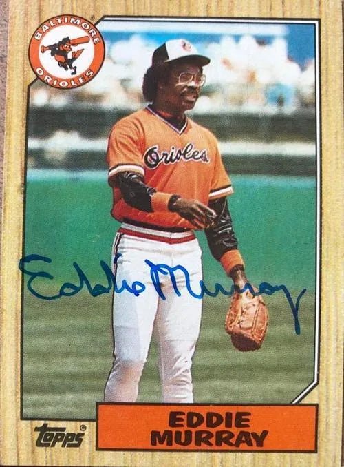Eddie Murray Signed 1987 Topps Baseball Card - Baltimore Orioles