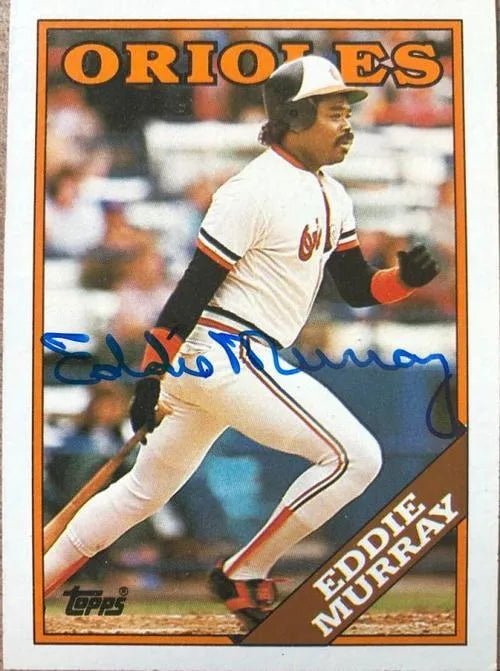 Eddie Murray Signed 1988 Topps Baseball Card - Baltimore Orioles
