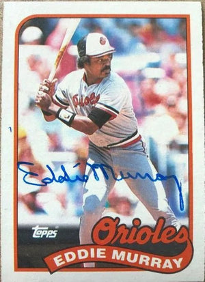 Eddie Murray Signed 1989 Topps Baseball Card - Baltimore Orioles