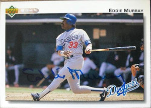 Eddie Murray Signed 1992 Upper Deck Baseball Card - Los Angeles Dodgers - PastPros