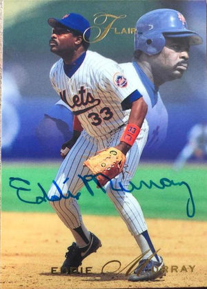 Eddie Murray Signed 1993 Flair Baseball Card - New York Mets - PastPros