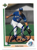 Eddie Zosky Signed 1991 Upper Deck Baseball Card - Toronto Blue Jays