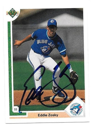 Eddie Zosky Signed 1991 Upper Deck Baseball Card - Toronto Blue Jays