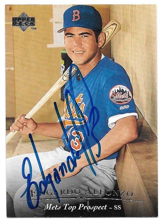 Edgardo Alfonzo Signed 1995 Upper Deck Minors Baseball Card - New York Mets - PastPros