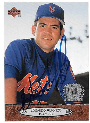 Edgardo Alfonzo Signed 1996 Upper Deck Baseball Card - New York Mets - PastPros
