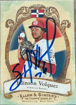 Edinson Volquez Signed 2009 Allen & Ginter National Pride Baseball Card - Cincinnati Reds