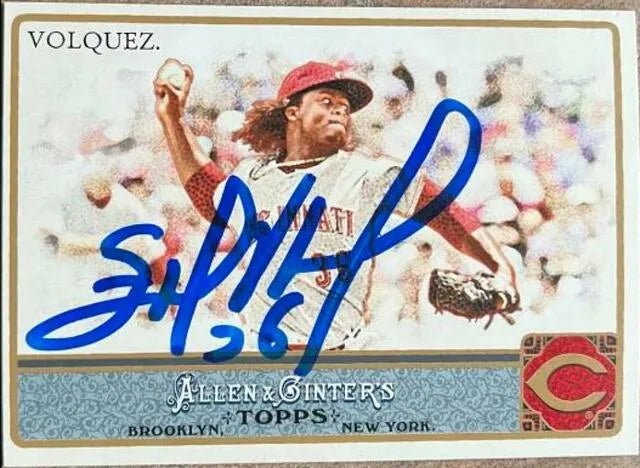 Edinson Volquez Signed 2011 Allen & Ginter Baseball Card - Cincinnati Reds