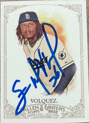Edinson Volquez Signed 2012 Allen & Ginter Baseball Card - San Diego Padres