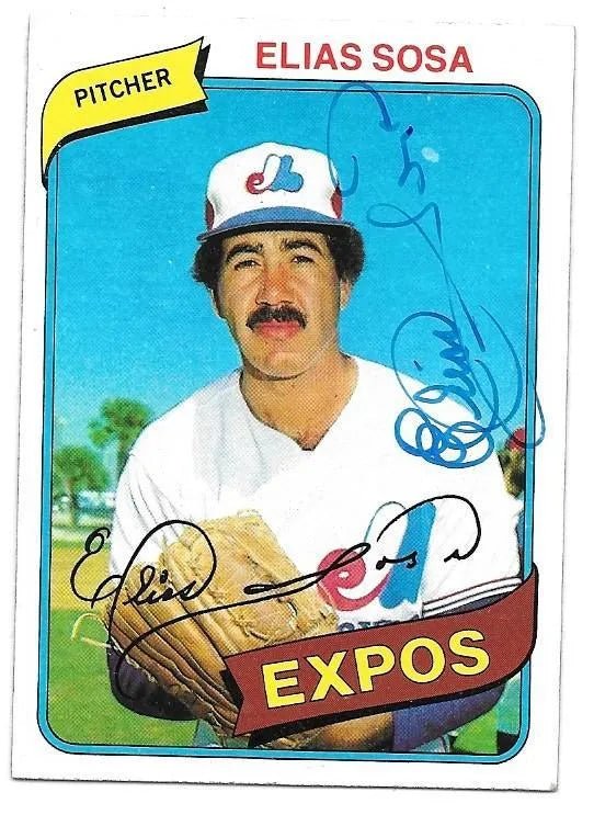 Elias Sosa Signed 1980 Topps Baseball Card - Montreal Expos