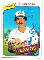 Elias Sosa Signed 1980 Topps Baseball Card - Montreal Expos