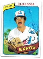 Elias Sosa Signed 1980 Topps Baseball Card - Montreal Expos - PastPros
