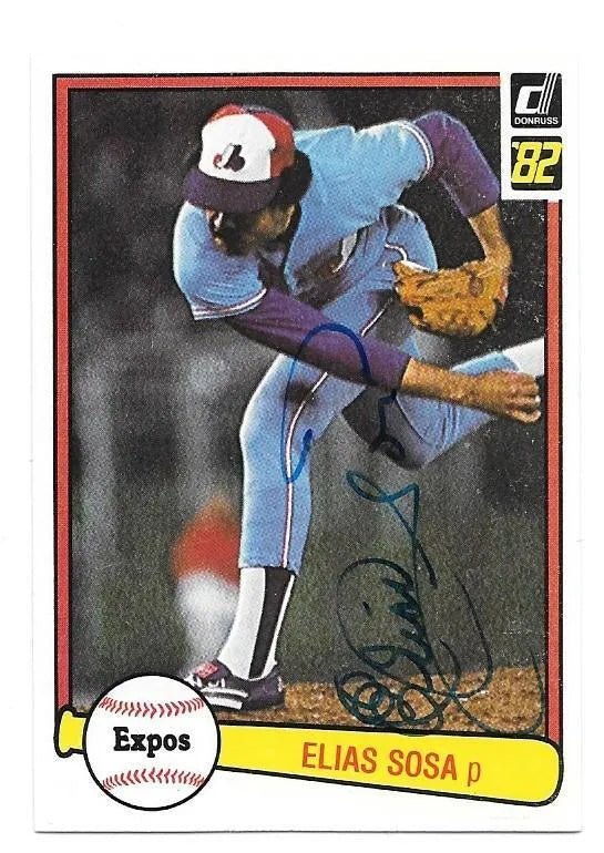 Elias Sosa Signed 1982 Donruss Baseball Card - Montreal Expos