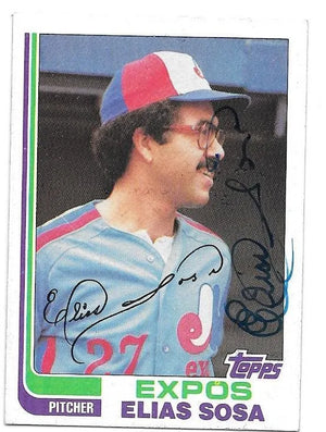 Elias Sosa Signed 1982 Topps Baseball Card - Montreal Expos - PastPros