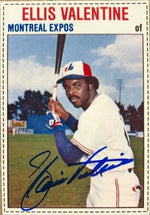 Ellis Valentine Signed 1979 Hostess Baseball Card - Montreal Expos