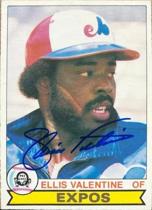 Ellis Valentine Signed 1979 O-Pee-Chee Baseball Card - Montreal Expos