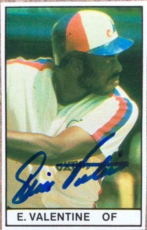 Ellis Valentine Signed 1981 All-Star Game Program Inserts Baseball Card - Montreal Expos - PastPros