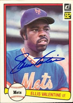 Ellis Valentine Signed 1982 Donruss Baseball Card - New York Mets