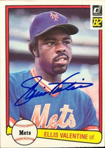 Ellis Valentine Signed 1982 Donruss Baseball Card - New York Mets - PastPros