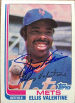 Ellis Valentine Signed 1982 Topps Baseball Card - New York Mets - PastPros