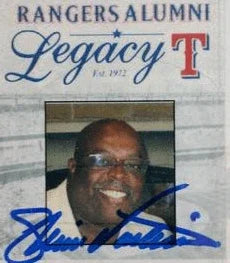 Ellis Valentine Signed 2014 Rangers Alumni Card