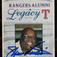 Ellis Valentine Signed 2014 Rangers Alumni Card