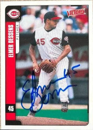 Elmer Dessens Signed 2001 Upper Deck Victory Baseball Card - Cincinnati Reds