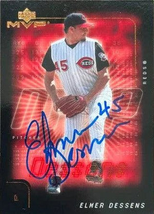 Elmer Dessens Signed 2002 Upper Deck MVP Baseball Card - Cincinnati Reds
