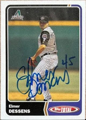 Elmer Dessens Signed 2003 Topps Total Baseball Card - Arizona Diamondbacks
