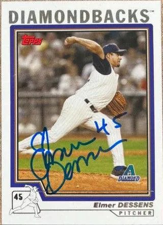 Elmer Dessens Signed 2004 Topps Baseball Card - Arizona Diamondbacks