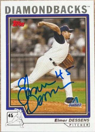 Elmer Dessens Signed 2004 Topps Baseball Card - Arizona Diamondbacks - PastPros