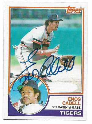 Enos Cabell Signed 1983 Topps Baseball Card - Detroit Tigers - PastPros