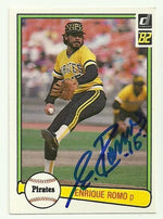 Enrique Romo Signed 1982 Donruss Baseball Card - Pittsburgh Pirates