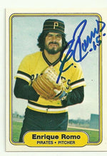 Enrique Romo Signed 1982 Fleer Baseball Card - Pittsburgh Pirates - PastPros