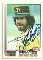 Enrique Romo Signed 1982 Topps Baseball Card - Pittsburgh Pirates