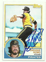 Enrique Romo Signed 1983 Topps Baseball Card - Pittsburgh Pirates