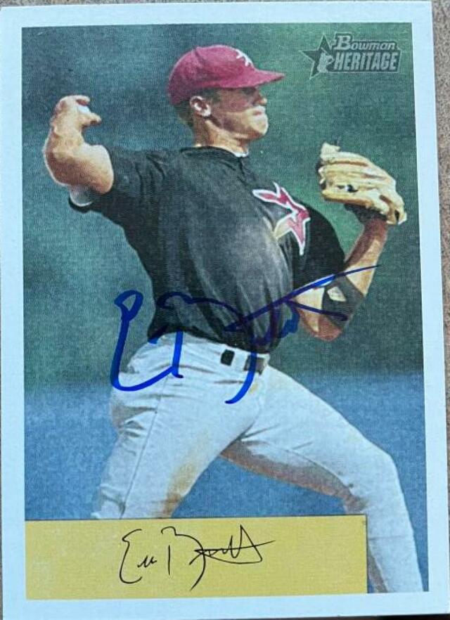 Eric Bruntlett Signed 2002 Bowman Heritage Baseball Card - Houston Astros - PastPros