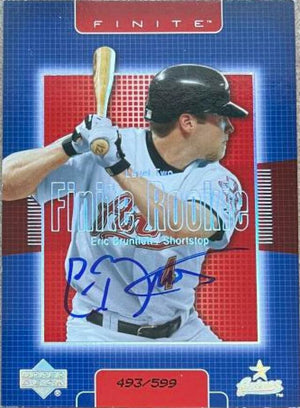 Eric Bruntlett Signed 2003 Upper Deck Finite Baseball Card - Houston Astros LE/599 - PastPros