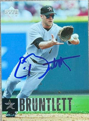 Eric Bruntlett Signed 2006 Upper Deck Baseball Card - Houston Astros - PastPros