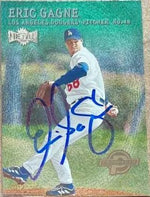 Eric Gagne Signed 2000 Metal Emerald Baseball Card - Los Angeles Dodgers