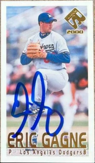 Eric Gagne Signed 2000 Pacific Private Stock Baseball Card - Los Angeles Dodgers
