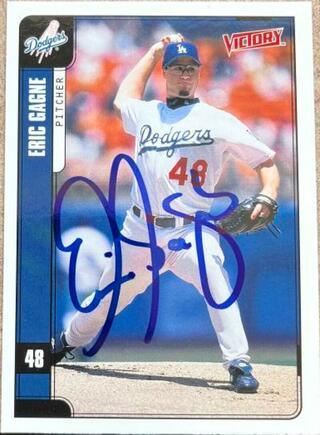 Eric Gagne Signed 2001 Upper Deck Victory Baseball Card - Los Angeles Dodgers - PastPros